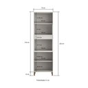 Ver imagem 2 de Torre Quente 2 Fornos 3 Portas 230x70 cm Valência Cinza 100% MDF Casamia