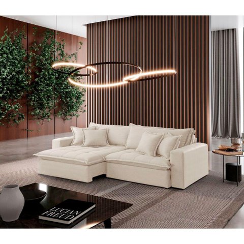 Sofá Zen Linho 02 Módulos 100 Cm B25 Meu Sofá Online A302 Linho Branco