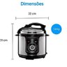 Panela Pressão Elétrica Elgin 4 Litros 840w Aço Inox - 110v 110v - 6