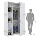Ver imagem 5 de MÓDULO M382.B CLOSET CAB. DUPLO, NICHOS A220 X P45XL1 75XL2 120 MUNDI MOVEIS