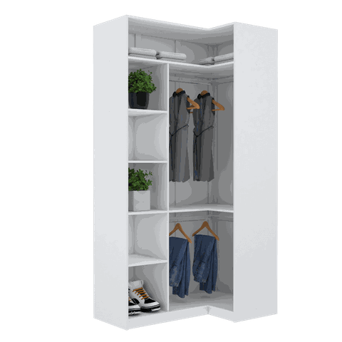 MÓDULO M382.B CLOSET CAB. DUPLO, NICHOS A220 X P45XL1 75XL2 120 MUNDI MOVEIS