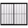 Janela de Alumínio 02 Folhas com Grade Preto Fit - 100x100 - 1