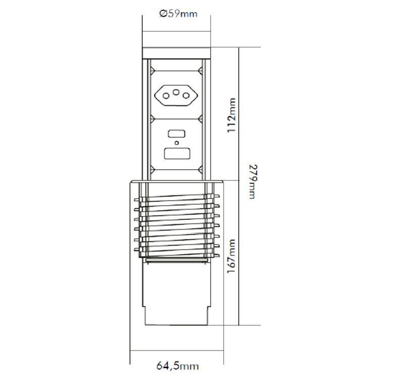 Torre de Tomada 20a com Subida Abertura Automática Bancada - 2