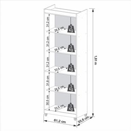 Armário Multiuso 2 Portas com Chave Master Móveis Imop - 7