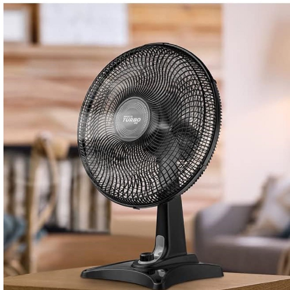 Ventilador Mesa Turbo 40cm 127v Oscilação Horizontal Vertical Silencioso Refrescar Ar Vento Forte Pr - 3