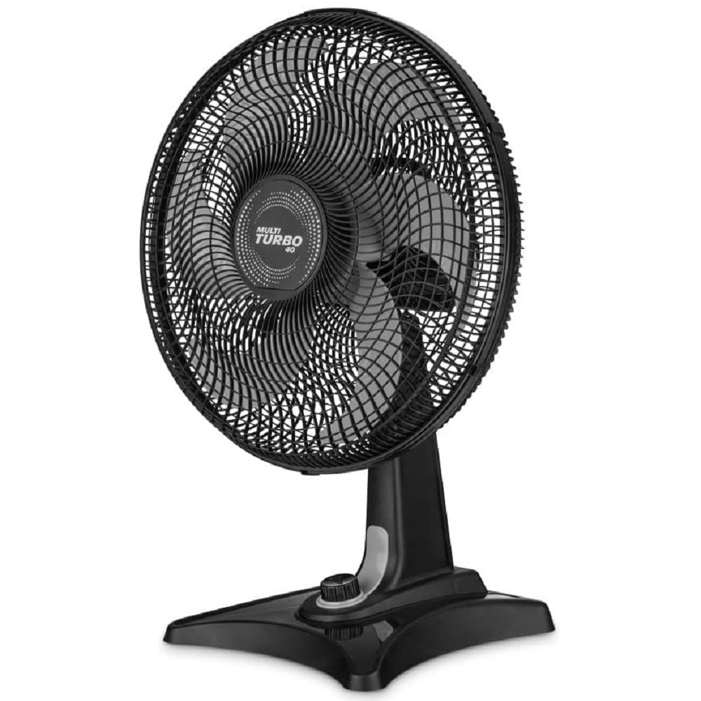 Ventilador Mesa Turbo 40cm 127v Oscilação Horizontal Vertical Silencioso Refrescar Ar Vento Forte Pr