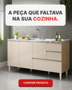 Ver imagem 1 de Balcão para Pia de COZINHA1,50 Mt Maceio com Gavetão Amendoa Off White