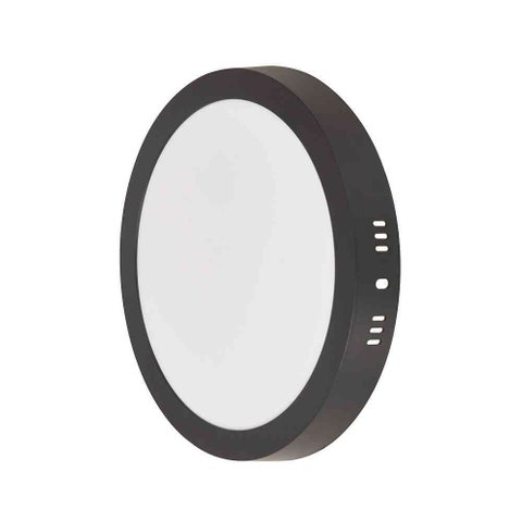 Painel LED Play Sobrepor Redondo 18W Bivolt 3.000k - Preto