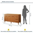 Ver imagem 3 de Balcão 3 Portas e 3 Gavetas Atenas Yescasa