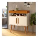 Ver imagem 1 de Aparador Buffet Café Bar Drink 2 Portas - Off White com Caramelo