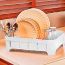 Ver imagem 2 de Conjunto ou Escorredor Louça Pratos Talheres Dispenser Detergente 650ml Branco