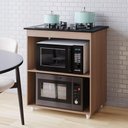 Ver imagem 1 de Balcão para Cooktop Laura 4 Bocas MDP 75cm Amadeirado Desk Design