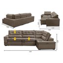 Ver imagem 5 de Sofá de Canto Retrátil e Reclinável com Molas 3,40x2,00 Marília Suede Cappuccino Rover & Beato