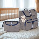 Ver imagem 1 de Kit Bolsa Maternidade Mochila 2 em 1 e Bolsa Pequena Infantil Luxo Amor:marinho