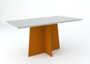 Ver imagem 1 de Conjunto Mesa Ana 160cm com 6 Cadeiras Isabela - Ipê / Off White / Vl07