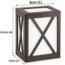 Ver imagem 3 de Kit 8 Luminárias Arandelas X Parede Marrom Interno Externo Onix Dital