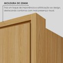 Ver mais imagens de Conjunto Guarda-Roupa Casal 6 Portas 6 Gavetas Cômoda 8 Gavetas com Tampo MDF Lizz Marrom/Hanover