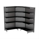 Ver imagem 1 de Gondola Parede 196 Amapa Flex Kit 2 Metros 1 Canto Preto SPE - Amapá