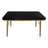 Mesa Jantar até 6 Pessoas Borda Redonda Pé Palito Madeira MDF 78x135x80cm - Preto - 1