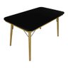 Mesa Jantar até 6 Pessoas Borda Redonda Pé Palito Madeira MDF 78x135x80cm - Preto - 3