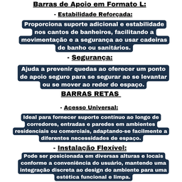 Alça Barra de Apoio 70x70 com 2 Alças 40cm Cadeirante, Idoso, Gestante Único - 6