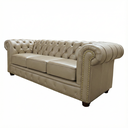 Ver imagem 1 de Sofá 3 Lugares Chesterfield Couro Natural:465avelã
