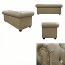 Ver imagem 4 de Sofá 3 Lugares Chesterfield Couro Natural:465avelã