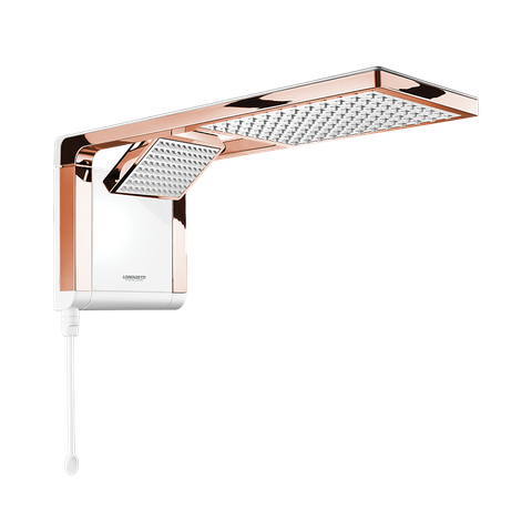 Chuveiro Lorenzetti 220V 7800W Eletronico Acqua Duo Ultra Branco e Rose Gold Acqua Duo Ultra Branco