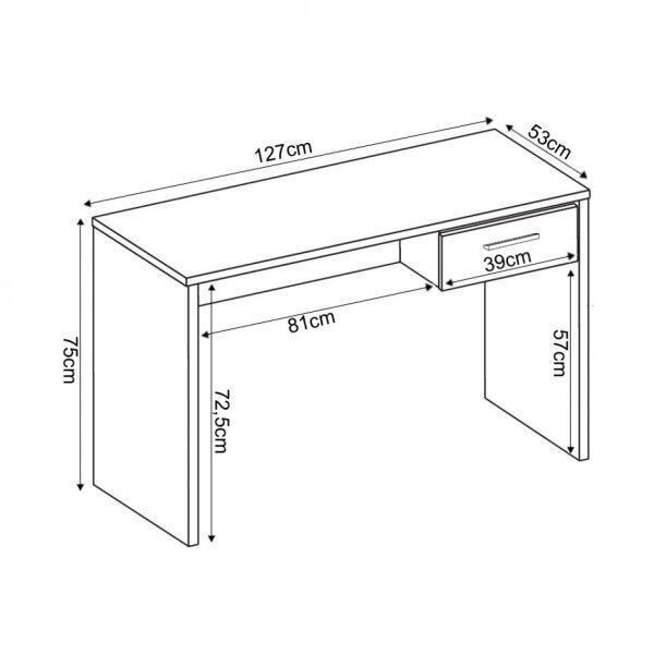 Escrivaninha Gávea com Gaveta 127cm - 3