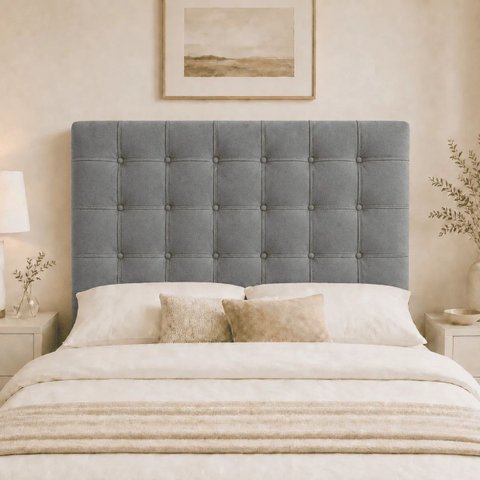 Cabeceira para Cama Box Estofada 160 cm Queen Ana com Botões Suede Cores