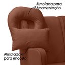 Ver imagem 6 de Kit Poltrona de Amamentação Base Balanço Madeira e Puff Ternura Bouclê Terracota