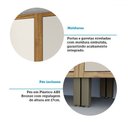 Ver mais imagens de Armário de Cozinha Modulada com Balcão e Tampo 17 Portas 5 Gavetas Pérola Premium 100% Mdf Vidro Ref