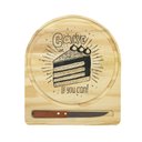 Ver imagem 1 de Kit Boleira Suporte de Madeira Pinus Original com Faquinha