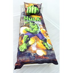 Jogo De Lençol Decorativo E Fronha Solteiro Hulk, Kit 2 pçs - 3