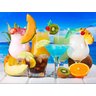 Papel De Parede Drinks Bebidas Praia Verão 3D Al116 - 3