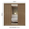 Guarda-roupa Casal 3 Portas de Correr com Espelho Rustic Nobre Madesa - 4