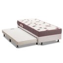 Ver imagem 1 de Cama Box c/Auxiliar Solteiro: Colchão Espuma Ortobom D28 Light + Base CRC Courano White(88x188)