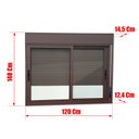 Ver imagem 2 de Janela Alumínio Elite 2F.Móv.c/Pers.Integ.140 x 120 V.Liso Marrom Corten Brimak
