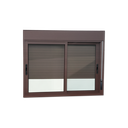 Ver imagem 1 de Janela Alumínio Elite 2F.Móv.c/Pers.Integ.140 x 120 V.Liso Marrom Corten Brimak