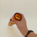 Ver imagem 5 de Vaso Decorativo Enfeite Casa Vidro 25x6x6cm Âmbar