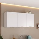 Ver imagem 1 de Armário de Cozinha Aéreo 3 Portas 120 cm Branco