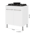 Ver imagem 3 de Balcão Modulado com Tampo Fidelitá Viena 70cm 2 Portas