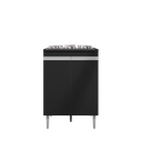 Ver imagem 3 de Balcão para Cooktop 79cm 2 Portas sem Tampo Andréia MDP Preto Fosco Gabinete Cozinha