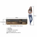 Ver imagem 3 de Painel e Rack Sala Nexus Prodecor com LED para TV até 55 Mel/Grafite