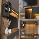 Ver imagem 4 de Painel e Rack Sala Nexus Prodecor com LED para TV até 55 Mel/Grafite