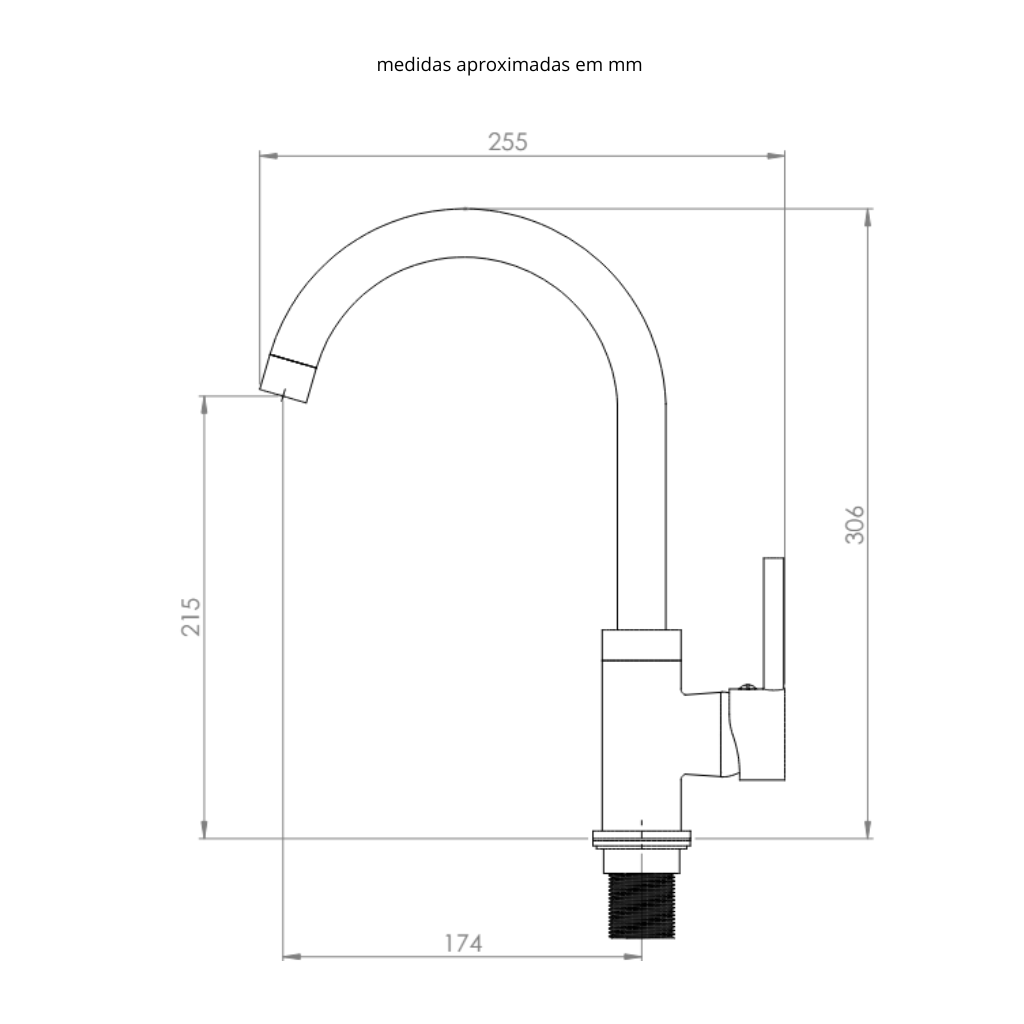 Misturador Monocomando de Mesa Bica Baixa Master 1/2 Cromado - Leão - 3