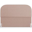 Ver imagem 3 de Cabeceira Cama Box Casal 140cm Lanna com Puff Recamier Doha W01 Linho Rosê - Lyam Decor