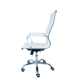 Conjunto 5 Cadeiras de Escritório Charles Eames Esteirinha Alta Branca - 3