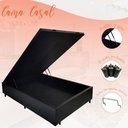 Ver imagem 2 de Cama Box Baú Casal Reforçada Fabricação Própria - Corino Preto
