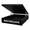 Ver imagem 1 de Cama Box Baú Casal Reforçada Fabricação Própria - Corino Preto